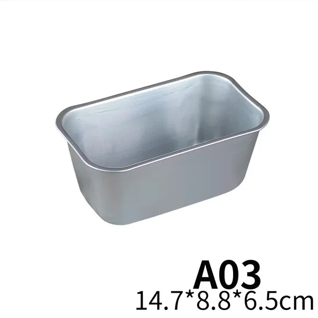 5 Size Aluminium Loaf Pan Rectangle Baking Cake Mold Bread Tin Tray Non-Stick Cheese Box Brownie Pastry Decorating Tools Gadgets