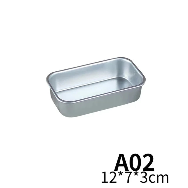 5 Size Aluminium Loaf Pan Rectangle Baking Cake Mold Bread Tin Tray Non-Stick Cheese Box Brownie Pastry Decorating Tools Gadgets