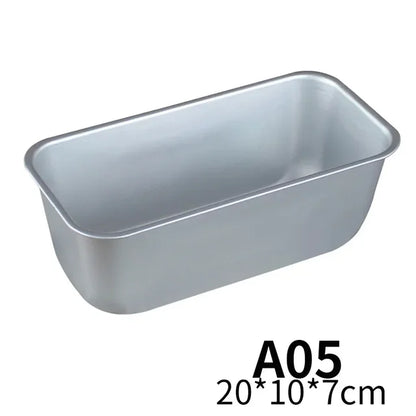 5 Size Aluminium Loaf Pan Rectangle Baking Cake Mold Bread Tin Tray Non-Stick Cheese Box Brownie Pastry Decorating Tools Gadgets