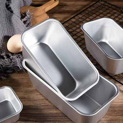 5 Size Aluminium Loaf Pan Rectangle Baking Cake Mold Bread Tin Tray Non-Stick Cheese Box Brownie Pastry Decorating Tools Gadgets