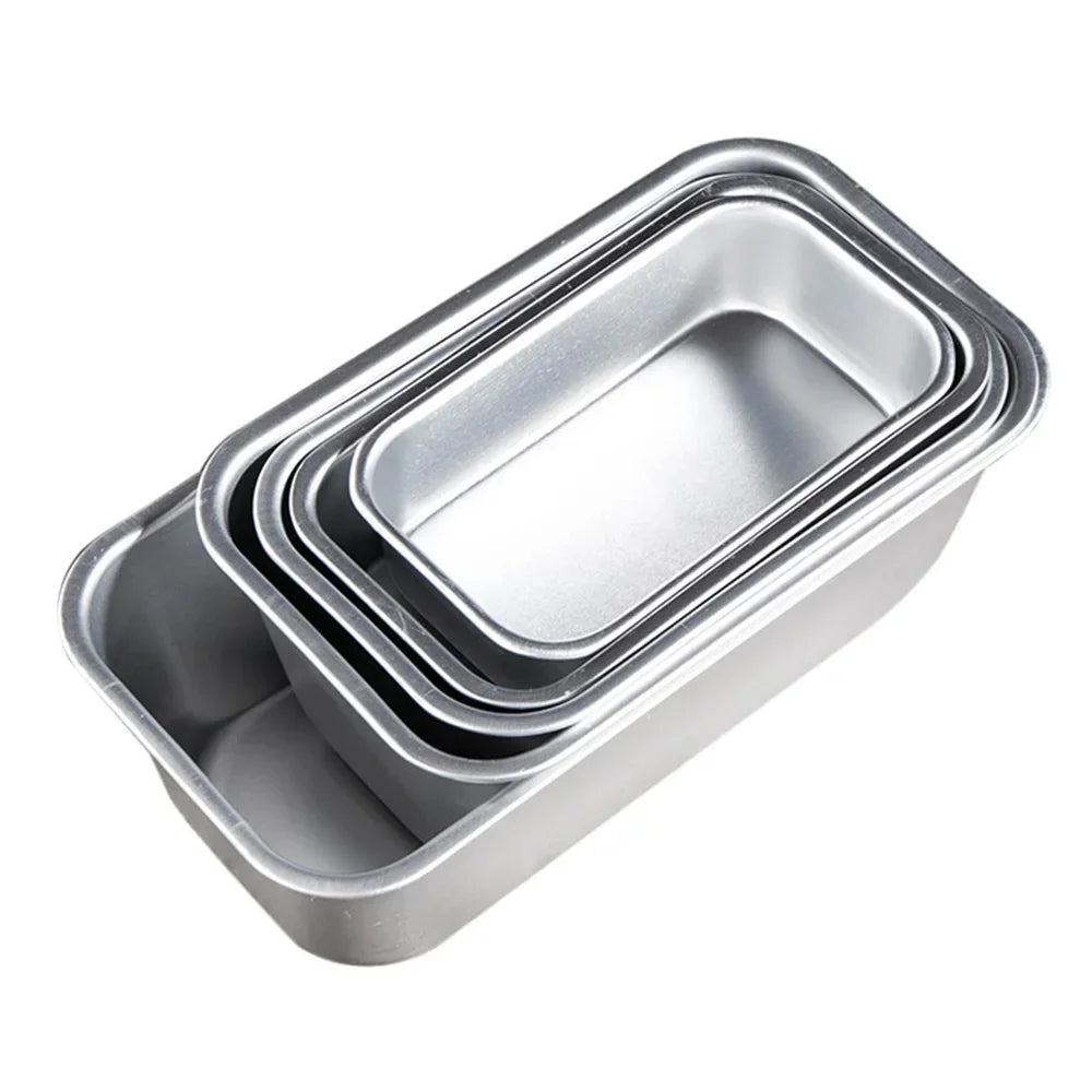 5 Size Aluminium Loaf Pan Rectangle Baking Cake Mold Bread Tin Tray Non-Stick Cheese Box Brownie Pastry Decorating Tools Gadgets