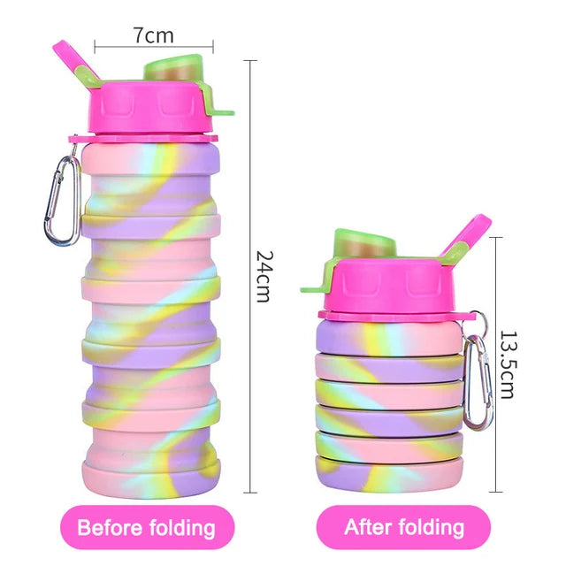 Folding Silicone Camouflage Water Bottle