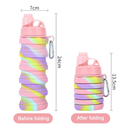 Folding Silicone Camouflage Water Bottle