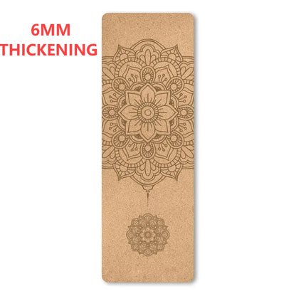 6mm Natural Cork TPE Yoga Mat