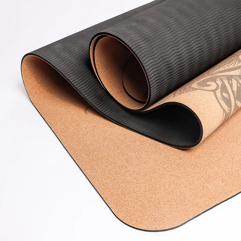 6mm Natural Cork TPE Yoga Mat