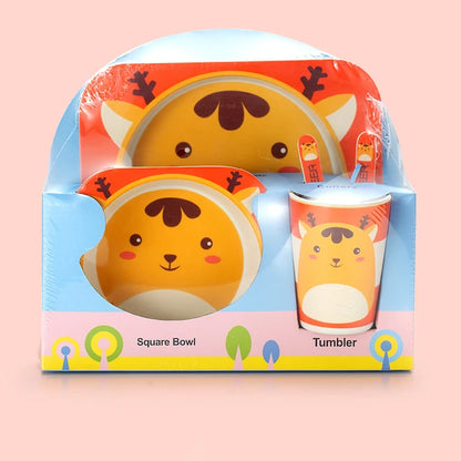 Bamboo Fiber Meal Tray (Cartoon Design)