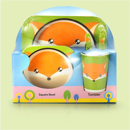 Bamboo Fiber Meal Tray (Cartoon Design)