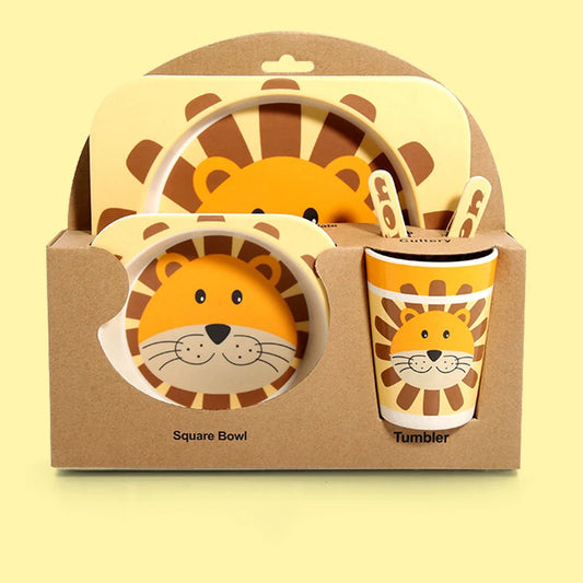 Bamboo Fiber Meal Tray (Cartoon Design)