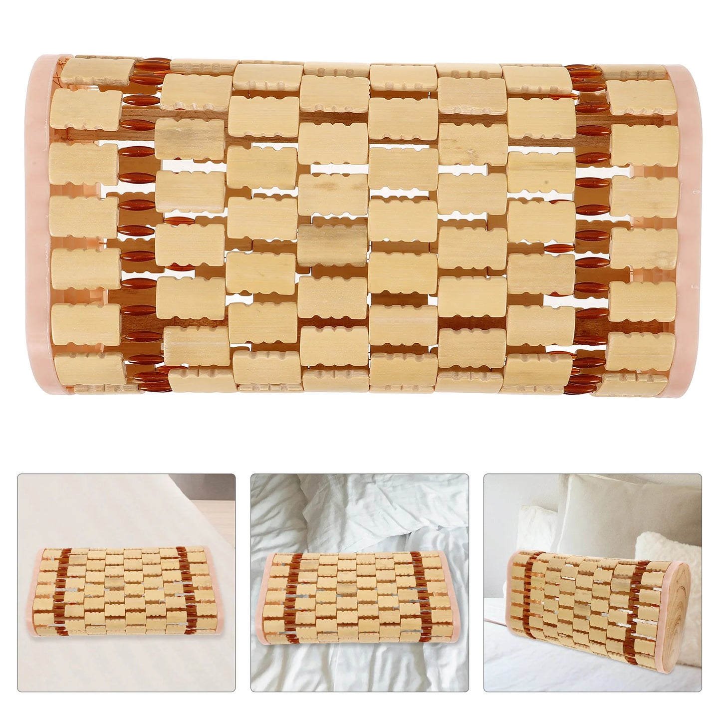 Bamboo Pillow Cooling Sauna Pillows Bed Comfortable Headrest Cervical Neck Elderly Home Supplies Backrest to Weave