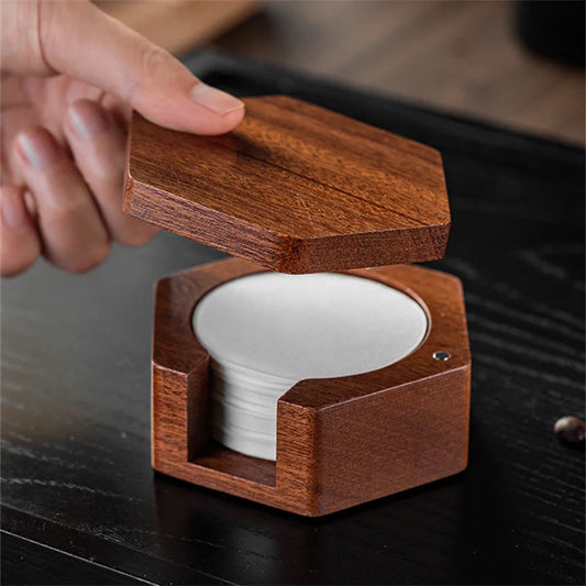Caja de almacenamiento de papel para filtros de café (cafetera de moca de 51/53/58 mm)