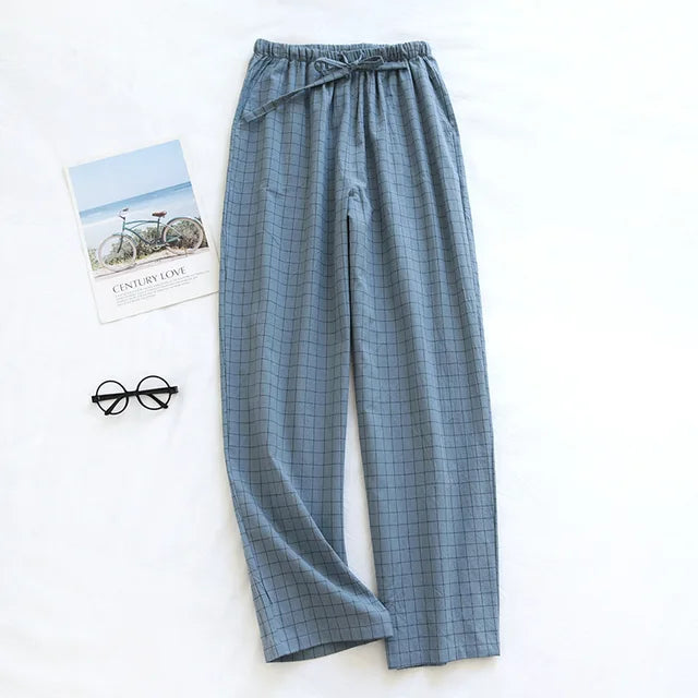 Cotton Men and Women's Homewear Spring and Fall Sleeping Pants