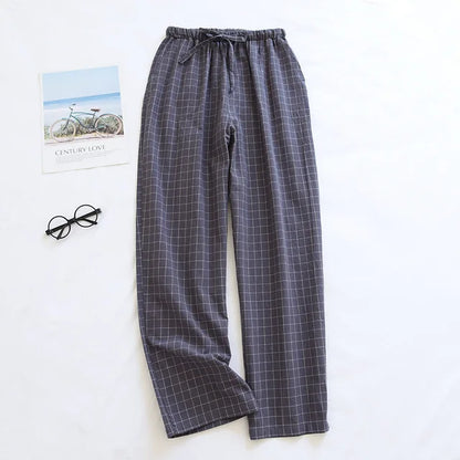 Cotton Men and Women's Homewear Spring and Fall Sleeping Pants