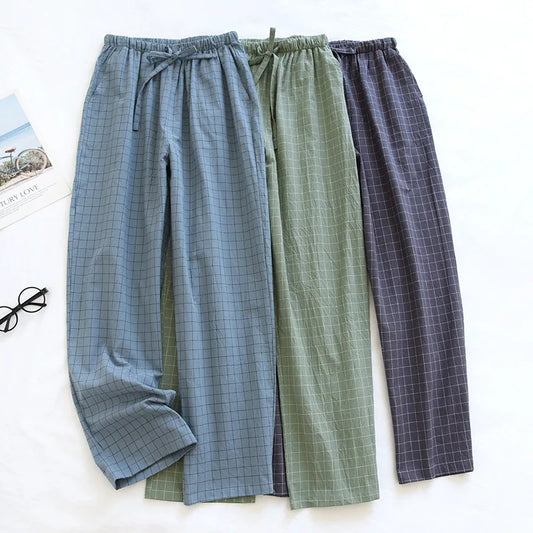 Cotton Men and Women's Homewear Spring and Fall Sleeping Pants