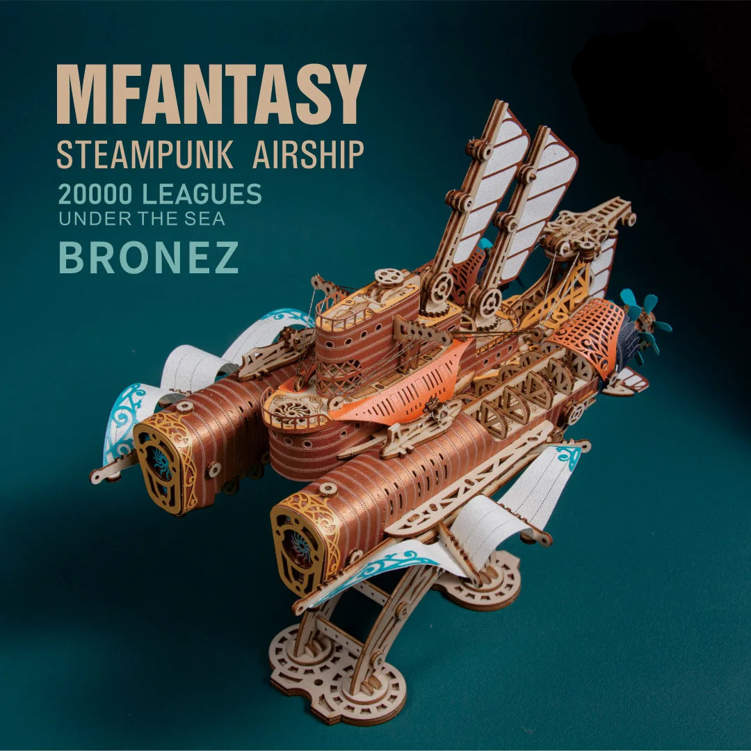 Fantastic Spaceship DIY 3D Wooden Puzzle Steampunk Airship