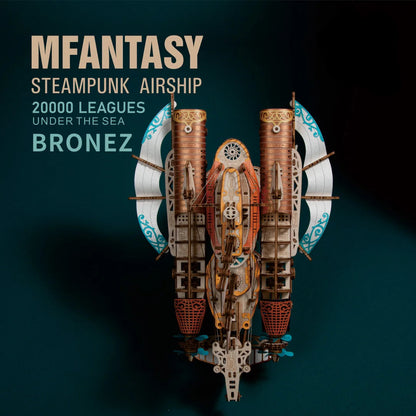 Fantastic Spaceship DIY 3D Wooden Puzzle Steampunk Airship