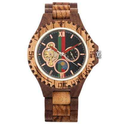 Full Wooden Men's Automatic Mechanical Watch