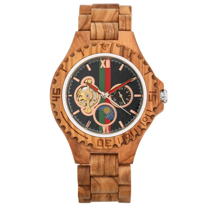 Full Wooden Men's Automatic Mechanical Watch