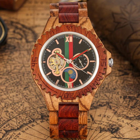 Full Wooden Men's Automatic Mechanical Watch