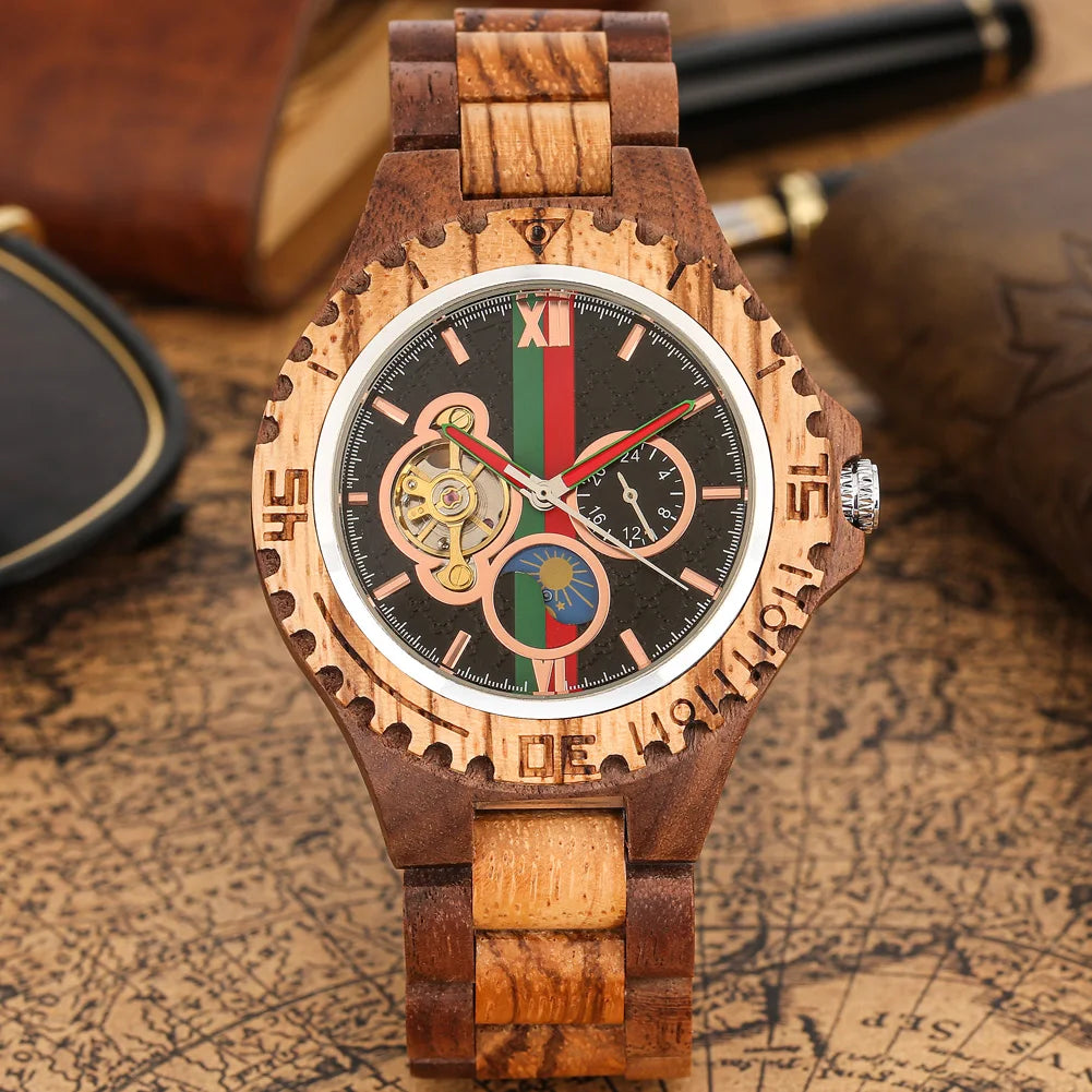 Full Wooden Men's Automatic Mechanical Watch