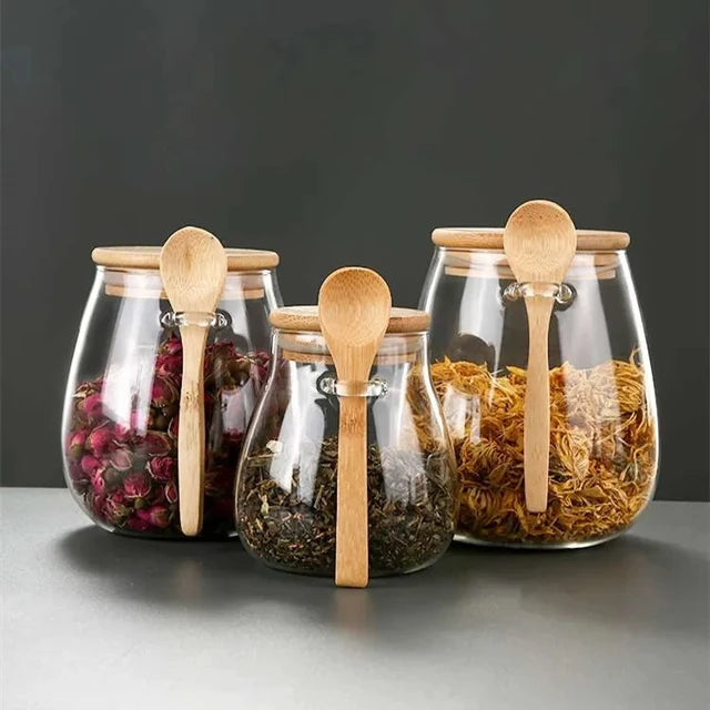 Eco-Friendly Hermetic Glass Storage Jars