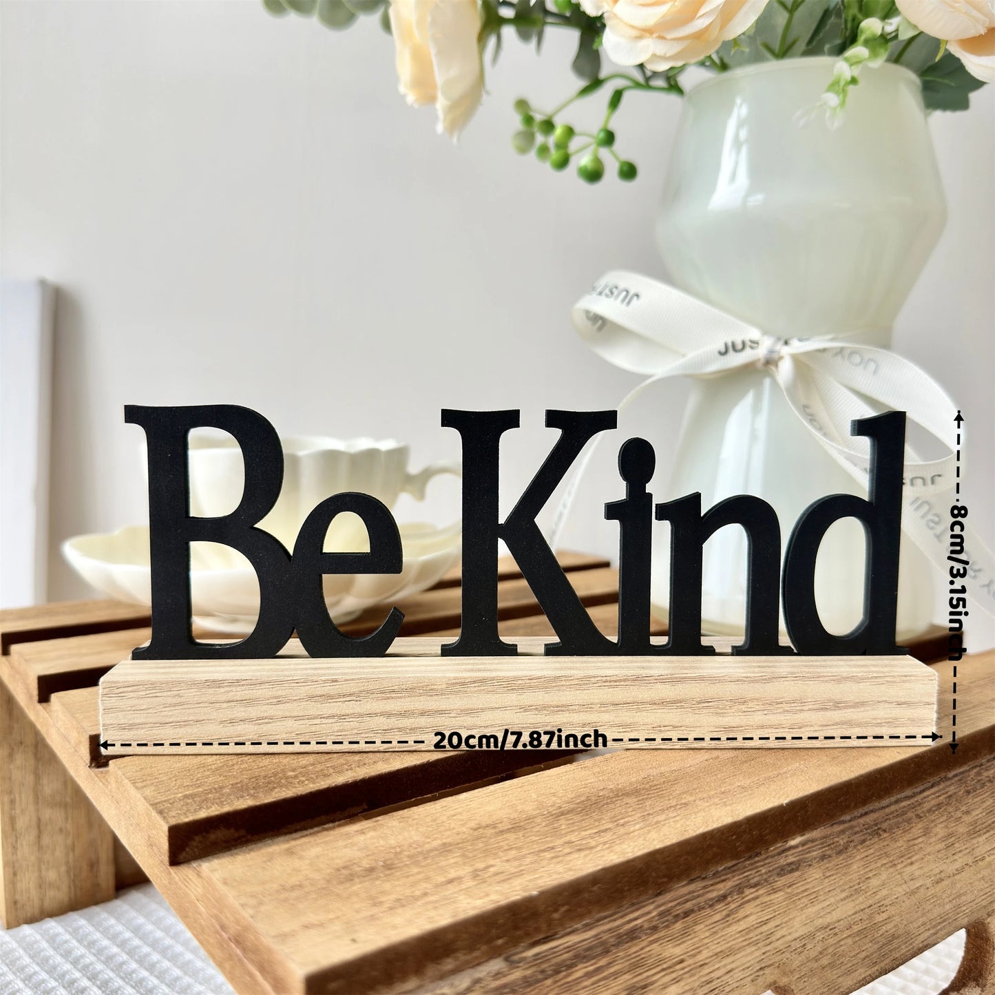 Inspirational Black Wooden Table Sign - Motivational Home Decor Centerpiece