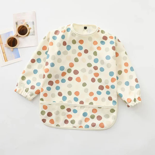 Kids Baby Feeding Bibs Waterproof Long Sleeve Apron