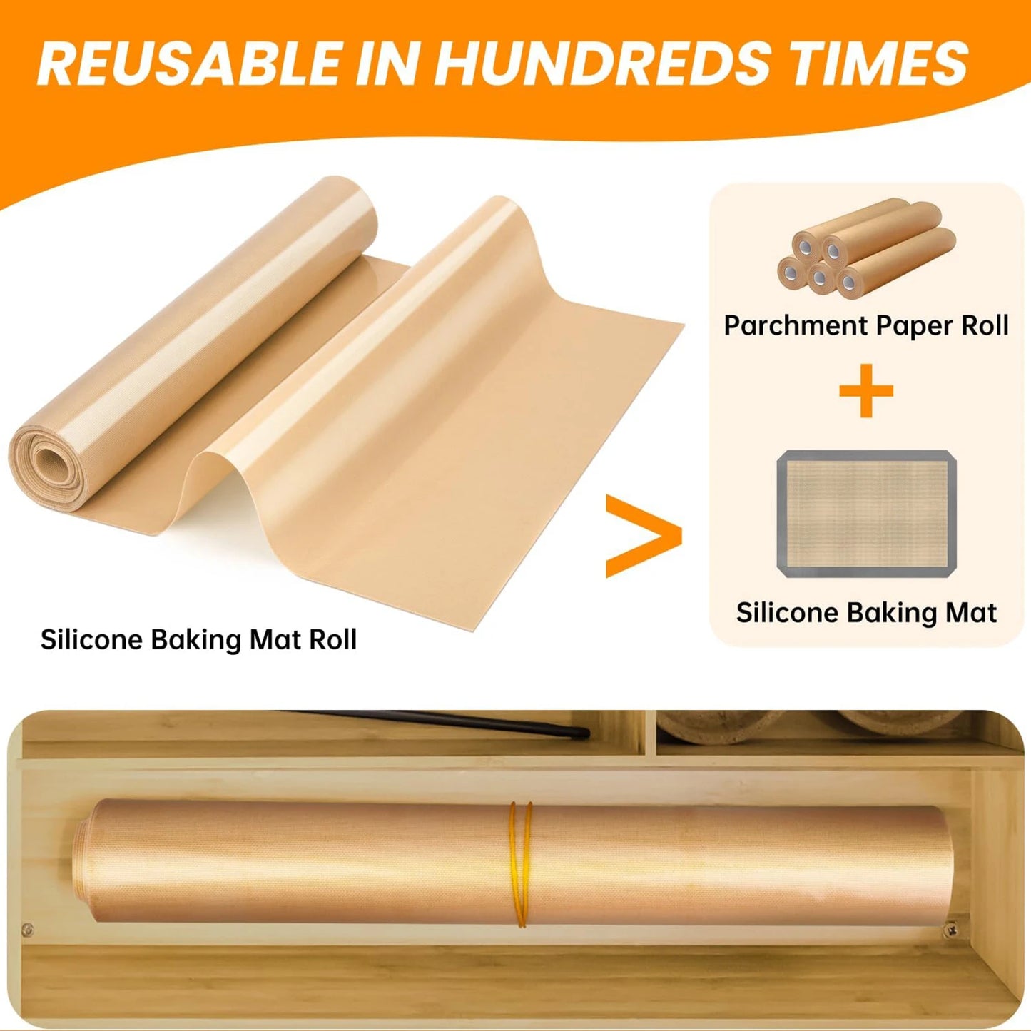 Large Silicone Baking Mat Roll