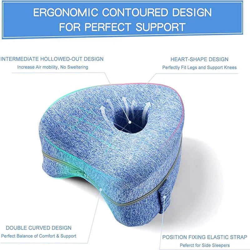 Leg Knee Foam Support Pillow (Memory Foam, Ergonomic Design)