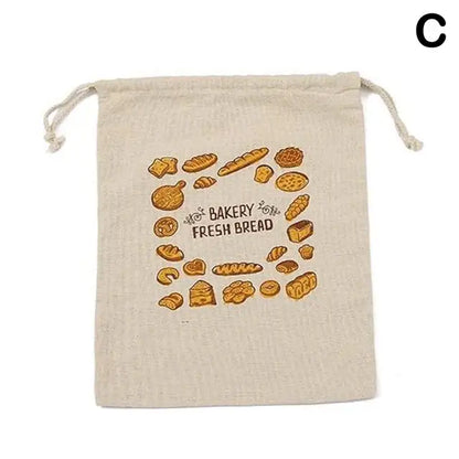 Natural Linen Bread Storage Bag