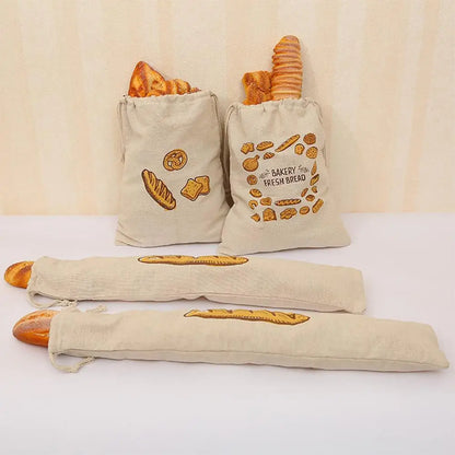 Natural Linen Bread Storage Bag