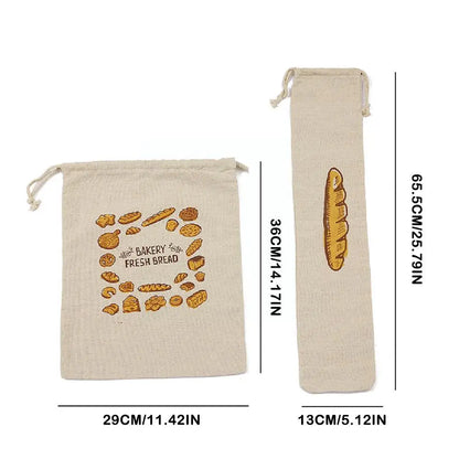 Natural Linen Bread Storage Bag