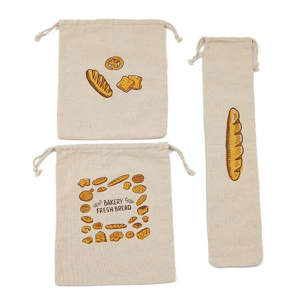 Natural Linen Bread Storage Bag