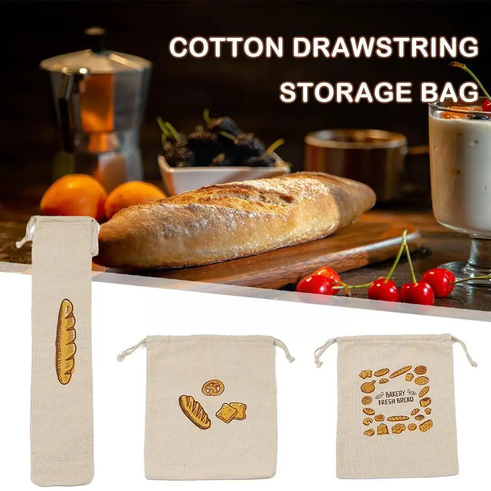 Natural Linen Bread Storage Bag