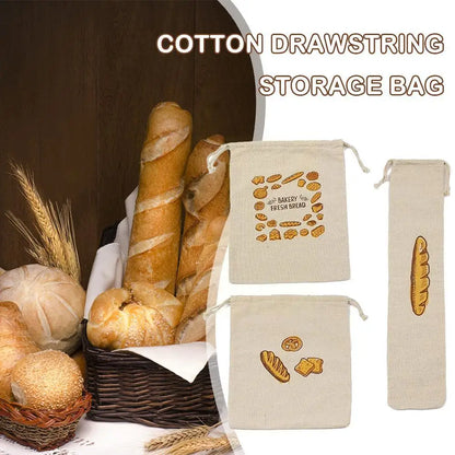 Natural Linen Bread Storage Bag