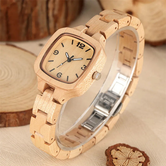 Luxury Maple Wood Ladies Watch