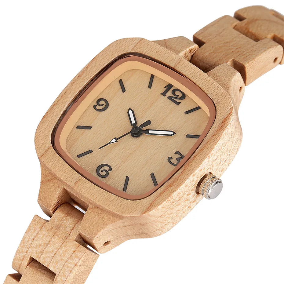 Luxury Maple Wood Ladies Watch