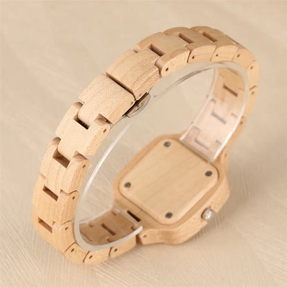 Luxury Maple Wood Ladies Watch