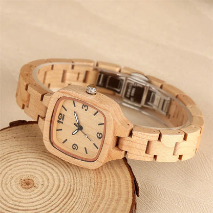 Luxury Maple Wood Ladies Watch