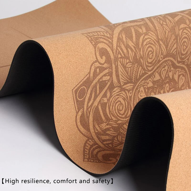 4mm Natural Cork TPE Yoga Mat