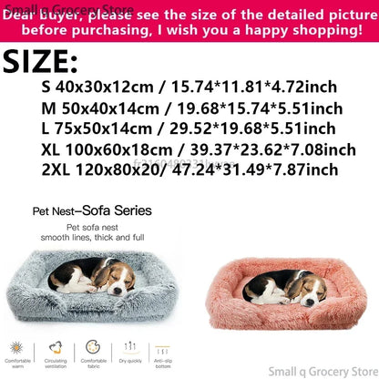 DogPlush Pet Bed – Large, Thickened, Winter-Ready, with Removable Pad