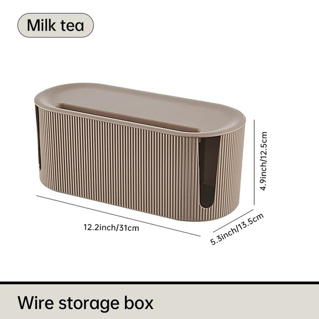 Nordic Plug Board Storage Box Cable Wire Organizer Case