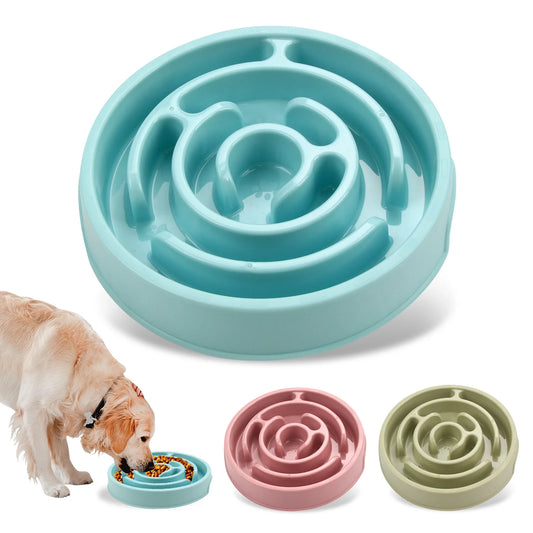 Pet Dog Slow Feeder Bowl – Fun, Non-Slip, Anti-Gulping Slow Feeding Dish