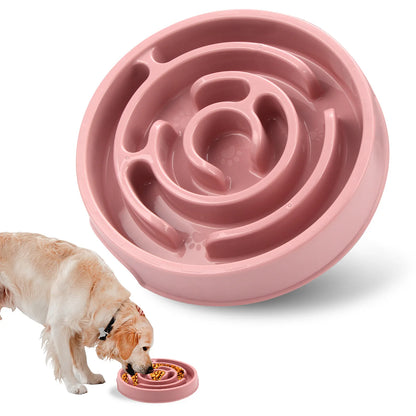 Pet Dog Slow Feeder Bowl – Fun, Non-Slip, Anti-Gulping Slow Feeding Dish