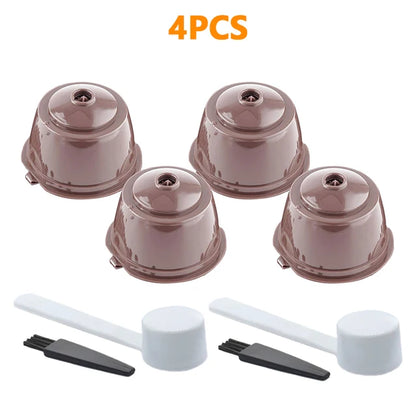 Ensemble de filtres à café réutilisables, capsules de café rechargeables pour cafetière Dolce Gusto