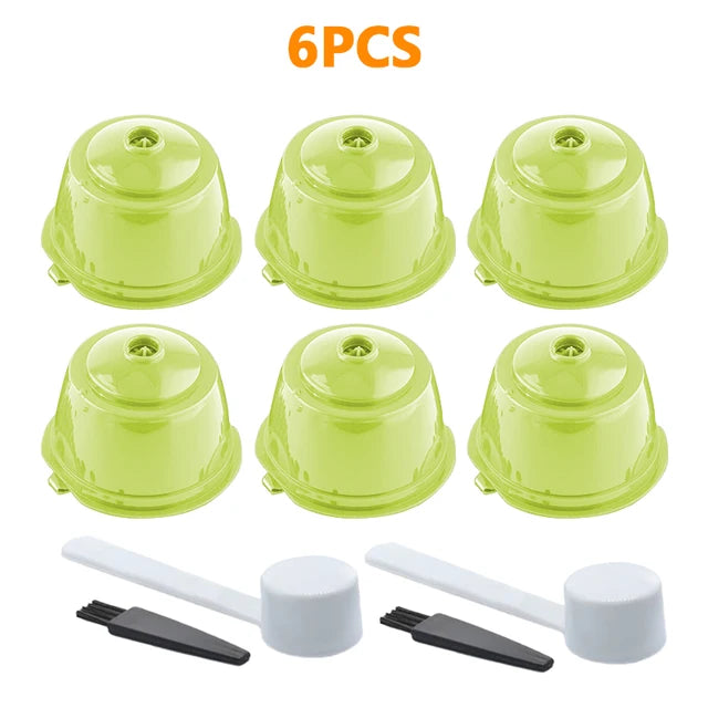 Ensemble de filtres à café réutilisables, capsules de café rechargeables pour cafetière Dolce Gusto
