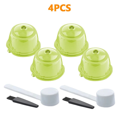 Ensemble de filtres à café réutilisables, capsules de café rechargeables pour cafetière Dolce Gusto