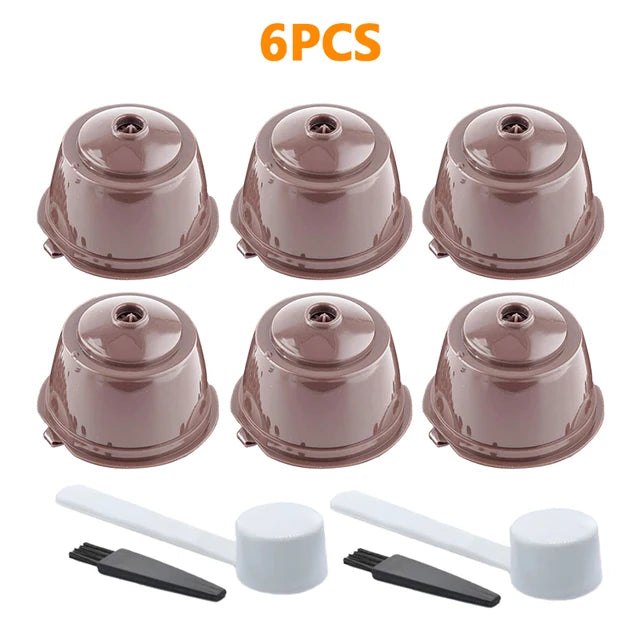 Ensemble de filtres à café réutilisables, capsules de café rechargeables pour cafetière Dolce Gusto