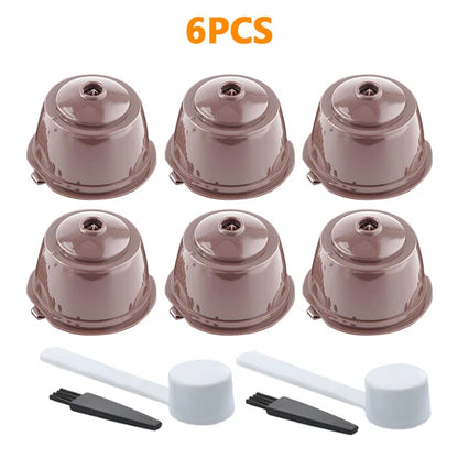 Ensemble de filtres à café réutilisables, capsules de café rechargeables pour cafetière Dolce Gusto