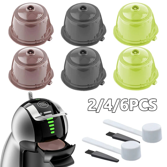 Ensemble de filtres à café réutilisables, capsules de café rechargeables pour cafetière Dolce Gusto