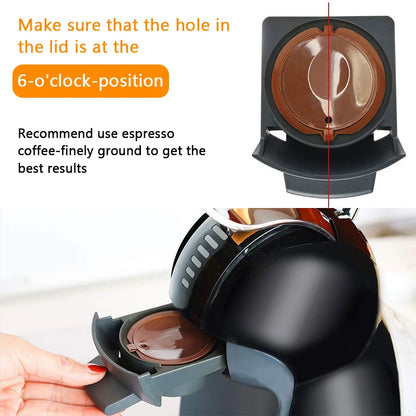 Ensemble de filtres à café réutilisables, capsules de café rechargeables pour cafetière Dolce Gusto